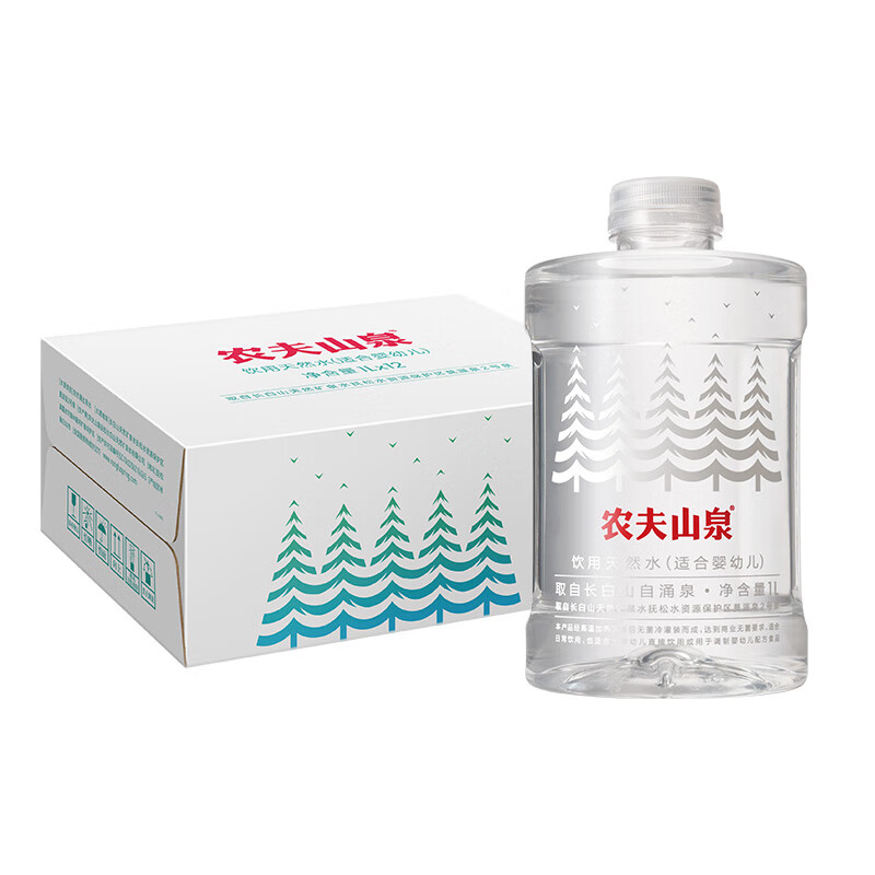 NONGFU SPRING 农夫山泉 饮用天然水 1L*12瓶 ￥66.5