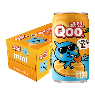 Qoo 酷儿 橙汁饮料 mini罐 185ml*8罐 18.24元 包邮（充超市卡购买更优惠）
