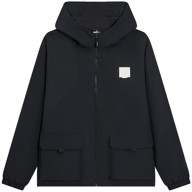 特步 户外冲锋衣男女夹克 防泼水防风登山服 69元包邮