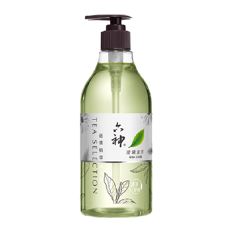 六神 茗茶植萃沐浴露 清曦龙井 475ml ￥11.16