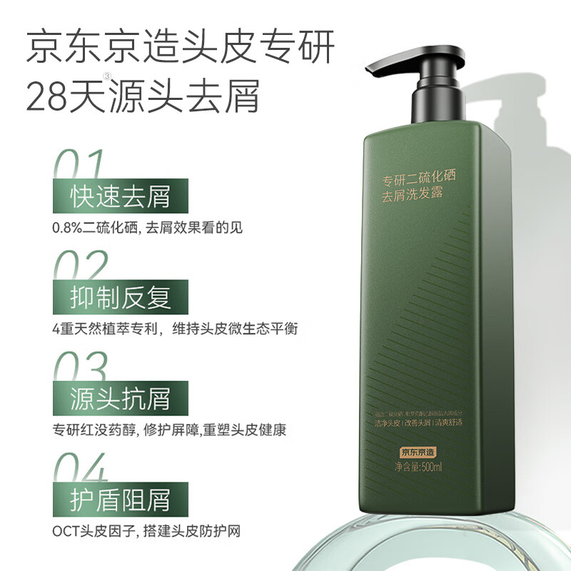 京东京造 专研去屑洗发露 500ml 19.68元(需用券)