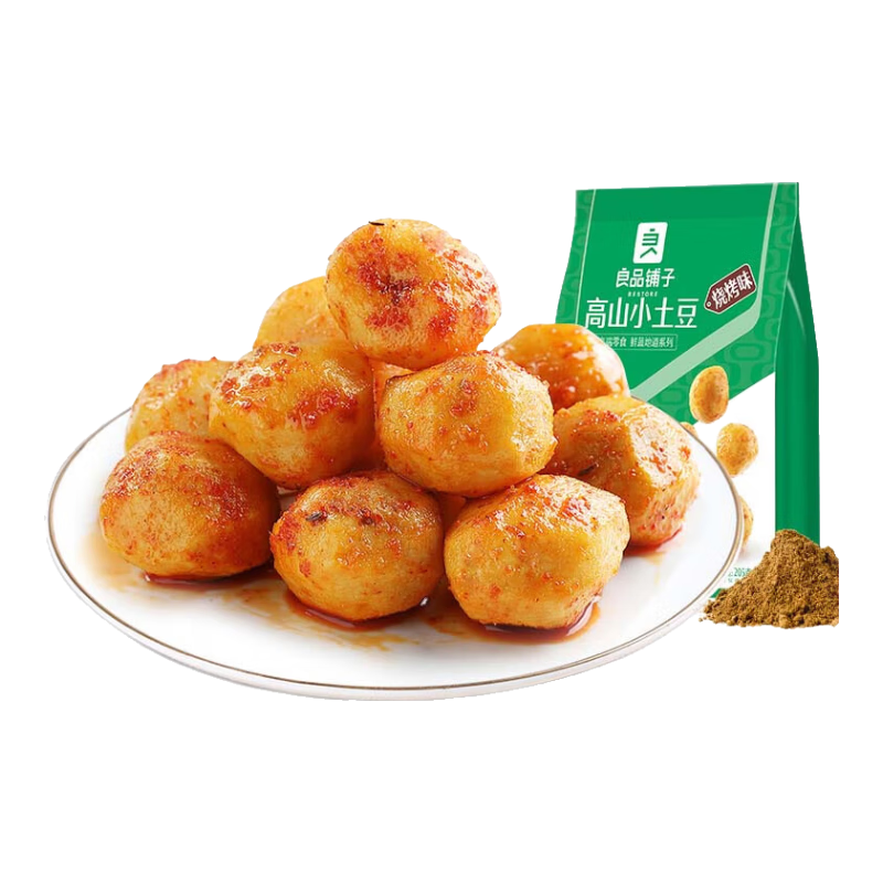 良品铺子 小土豆 马铃薯烧烤味零食小吃休闲食品205g 6.8元（需领券，合3.4元