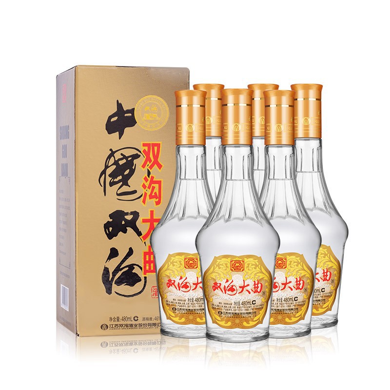 双沟 大曲 46%vol 浓香型白酒 480ml*6瓶 123.71元（需用券）