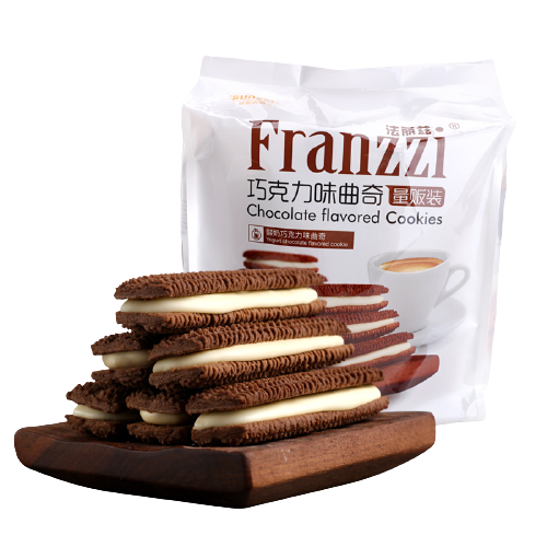 Franzzi 法丽兹 夹心曲奇饼干 酸奶巧克力味 380g 量贩装 24.9元