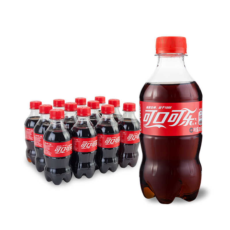 可口可乐 汽水 碳酸饮料 300ml*12瓶 整箱装 25元
