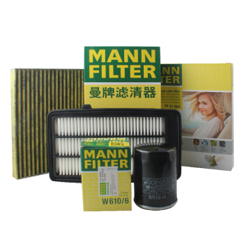 曼牌滤清器 曼牌（MANNFILTER）滤清器套装空气滤空调滤机油滤适用本田CR-V/UR-