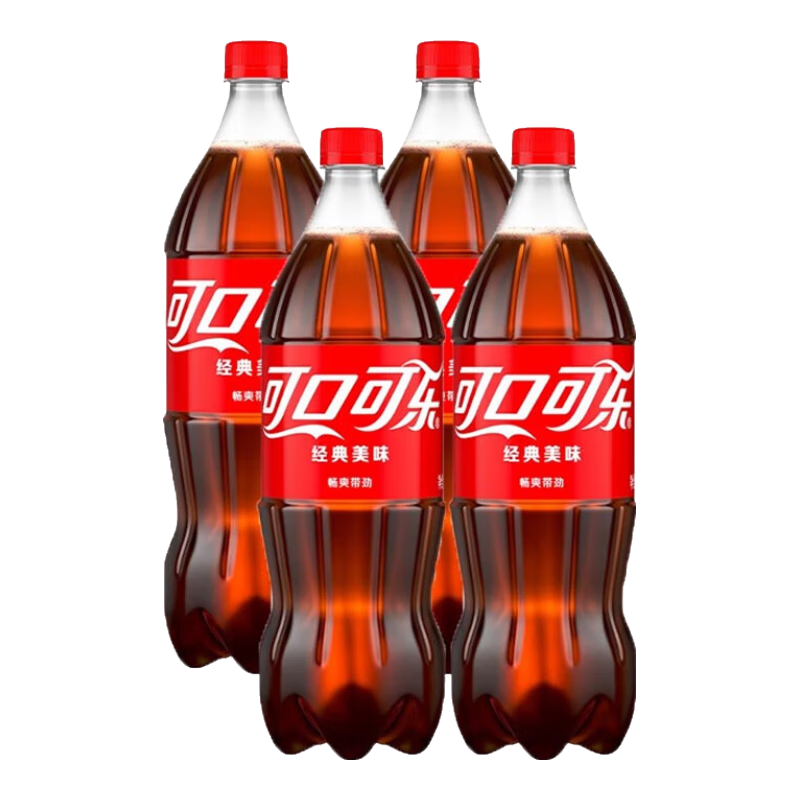 可口可乐 汽水碳酸饮料 大瓶装可乐1L*4瓶 11.8元