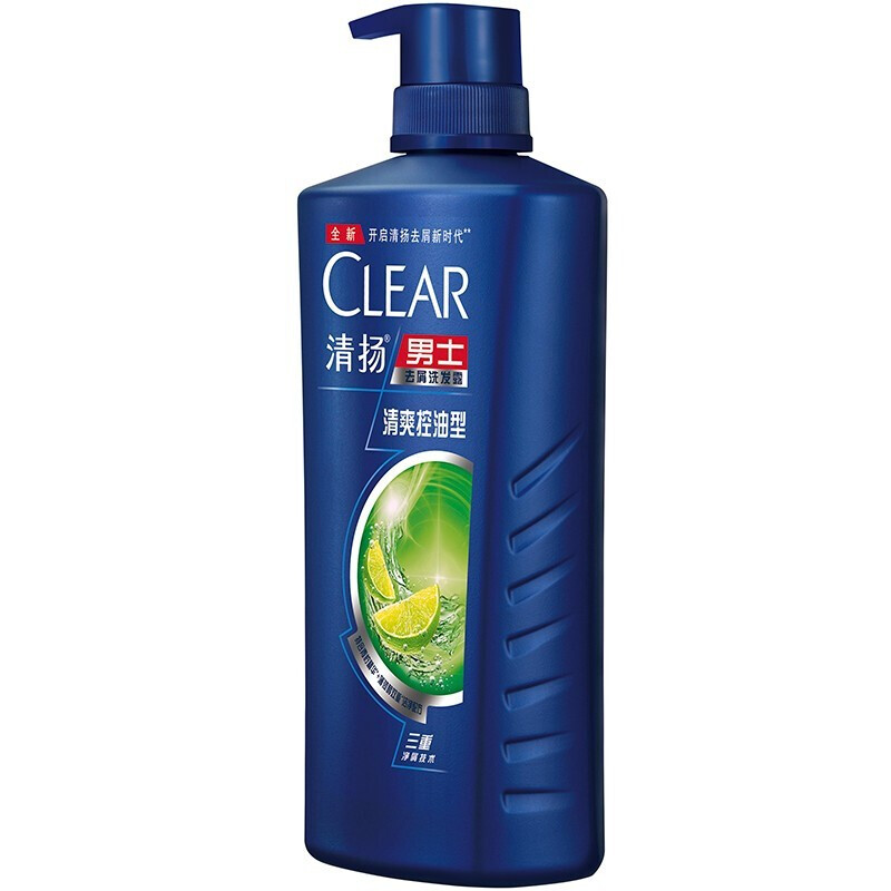 CLEAR 清扬 男士去屑洗发水清爽控油型500g+100gX2 青柠薄荷醇 蓬松洗头膏C罗 34.