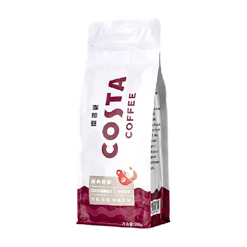 咖世家咖啡 COSTA咖啡豆咖世家经典拼配咖啡进口现磨中深烘焙美式拿铁现磨 