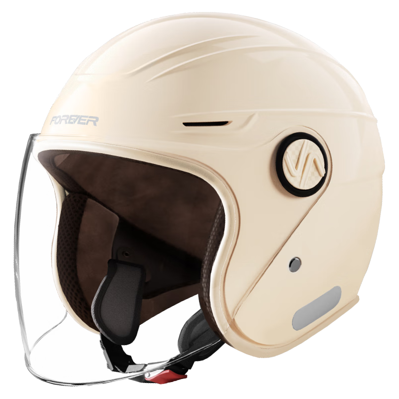 永久 3c认证头盔 电动车冬季防冻保暖 女士 男电瓶车帽半盔冬天四季 品牌头