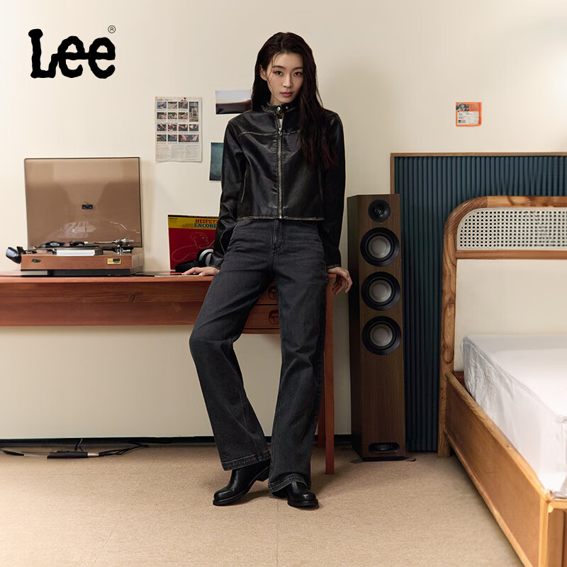 Lee24早秋428舒适高腰直脚黑灰色女牛仔裤LWB2464283YS 黑灰色 29 699元（需买2件