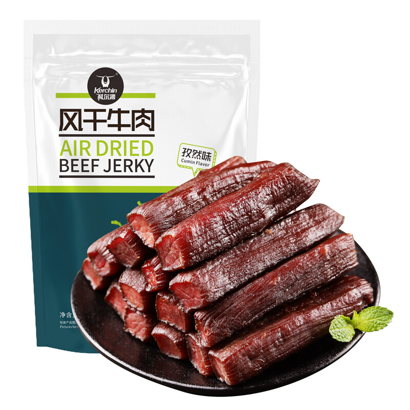 移动端、京东百亿补贴：Kerchin 科尔沁 风干牛肉 孜然味 500g 99元