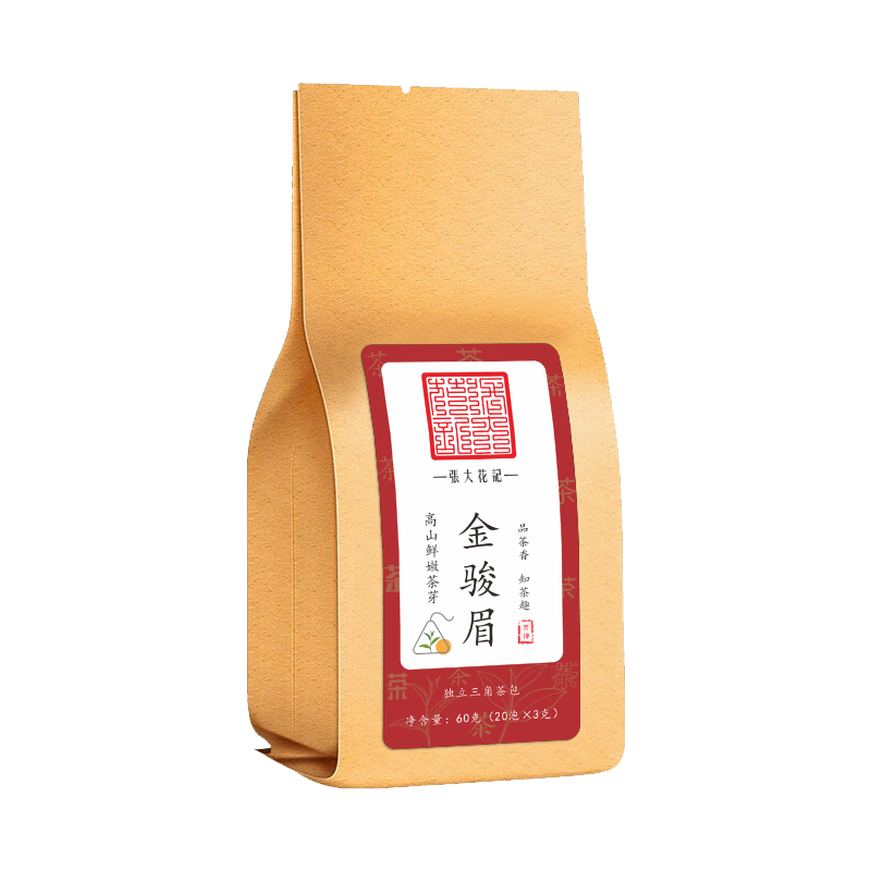 張大花記 金骏眉 红茶 浓香型 20小泡 29.5元（需用券）