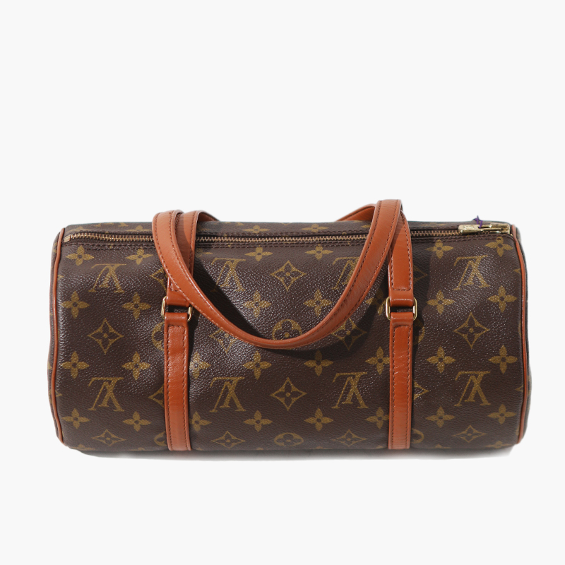 LOUIS VUITTON 中古95新Lv/路易登威老花巴比龙手提/圆筒包/植鞣革更新 1558元（