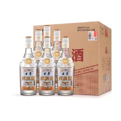 古井贡酒 浓香纯粮白酒500ml×6瓶 142元