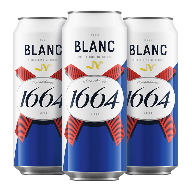 88VIP：1664凯旋 1664啤酒白啤酒500ml*3罐 16.9元