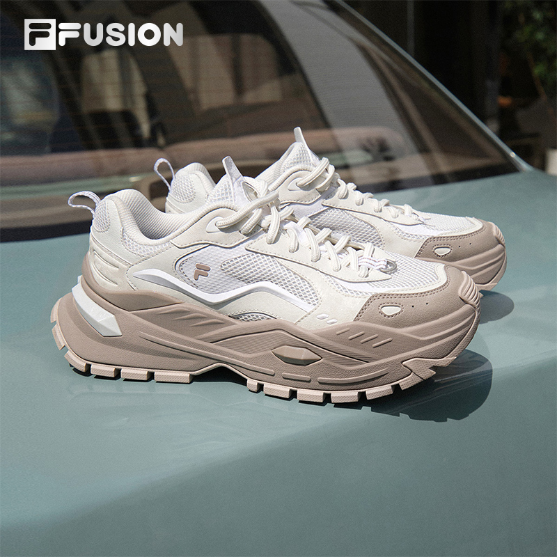 FILA 斐乐 FUSION斐乐潮牌赵露思同款女鞋BIANCO IV厚底潮鞋2025秋硬糖鞋4代 327.96