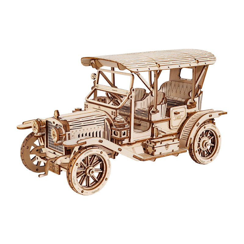 plud：、若客（ROKR）复古老爷车 拼装玩具车模型 立体积木 42.2元（需领券）