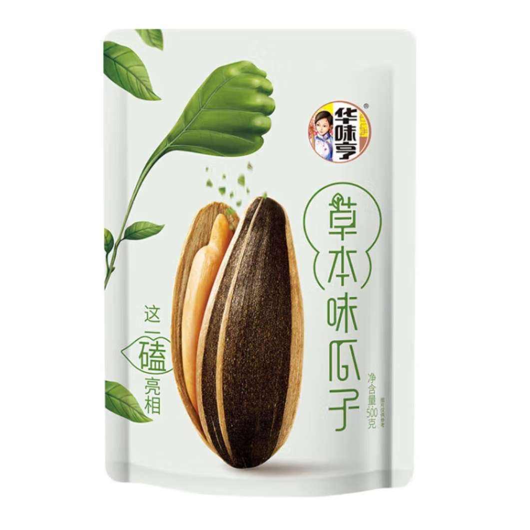 plus会员：华味亨 草本味瓜子500g 多口味任选*9件 6.72元/件（共60.46元包邮）