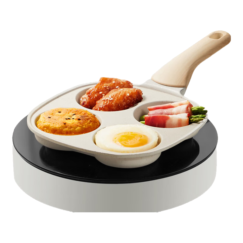 PLUS会员：COOKER KING 炊大皇 早餐神器 四孔早餐锅 18cm 37.51元包邮,凑单品13.8元