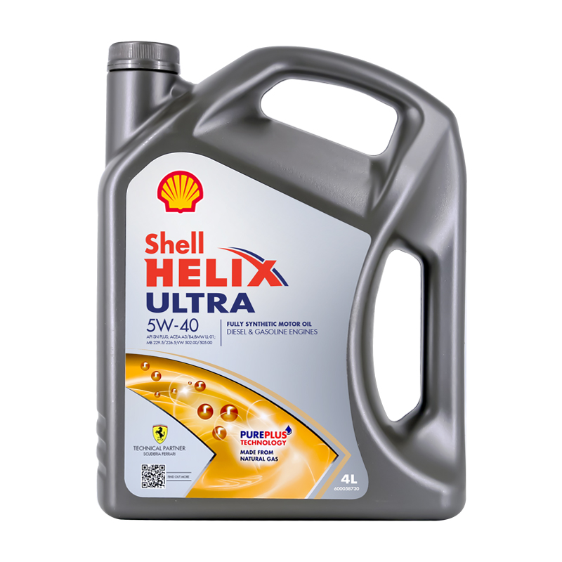 Shell 壳牌 HELIX ULTRA系列 超凡灰喜力 5W-40 SN PLUS级 全合成机油 4L 欧版 113.6元
