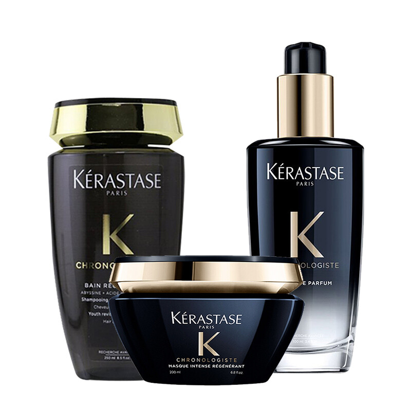 KÉRASTASE 卡诗 KERASTASE）黑钻洗护套装（洗发水250ml+发膜200ml+精油100ml） 547.05