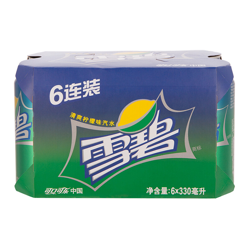 Sprite 雪碧 Coca-Cola 可口可乐 雪碧柠檬味汽水330ml*6罐 9.9元