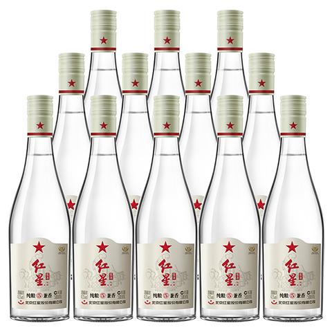 红星 二锅头 纯粮兼香5 兼香型白酒 42度 500ml*12瓶 整箱装 255.05元