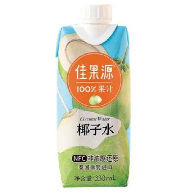 PLUS会员、需首购：佳果源 100﹪NFC椰子水 泰国原装进口椰青果汁 330ml*24瓶 96.