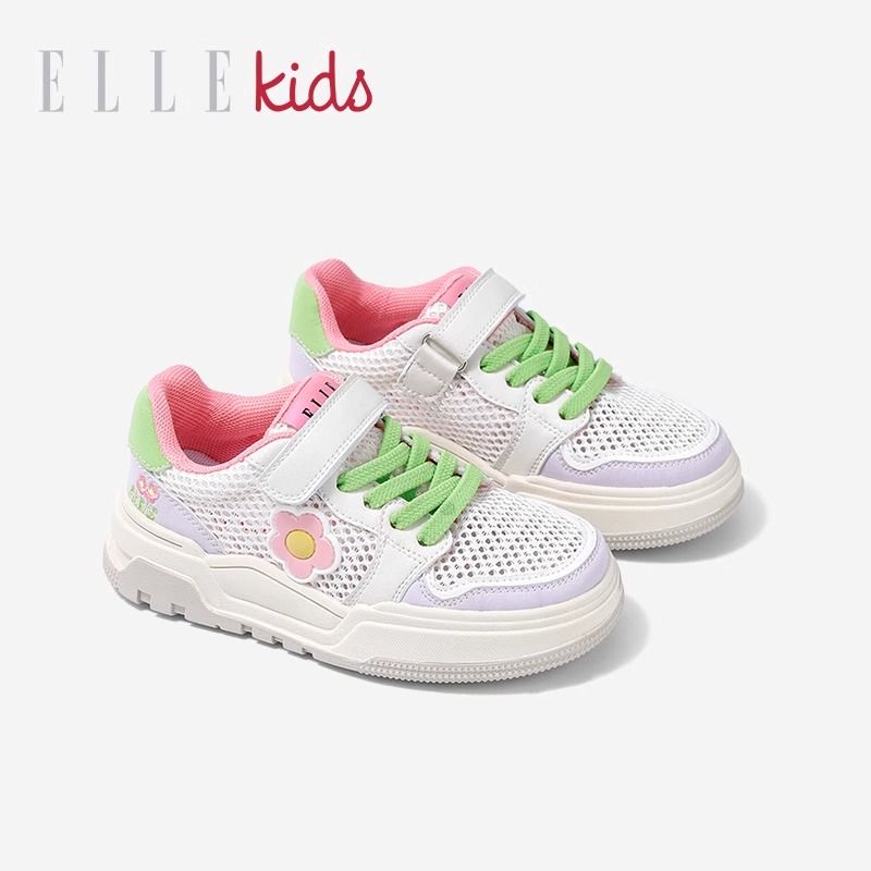百亿补贴：Ellekids 童鞋夏季新款小白鞋女童男童低帮板鞋凉鞋儿童软底透气