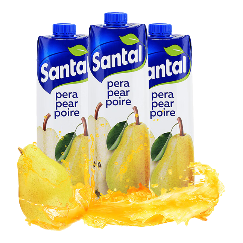 圣涛 SANTAL 帕玛拉特梨汁1L*3瓶意大利进口果汁饮料果蔬汁 52.78元