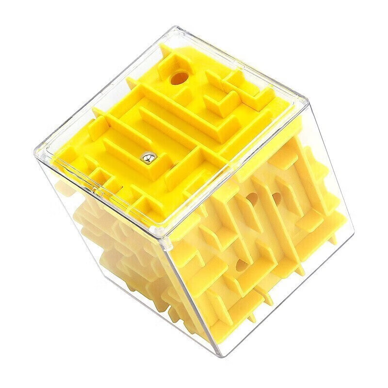 麋鹿星球 3D立体迷宫魔方玩具 黄色-1个装 4.45元（需买2件，共8.9元，需用券