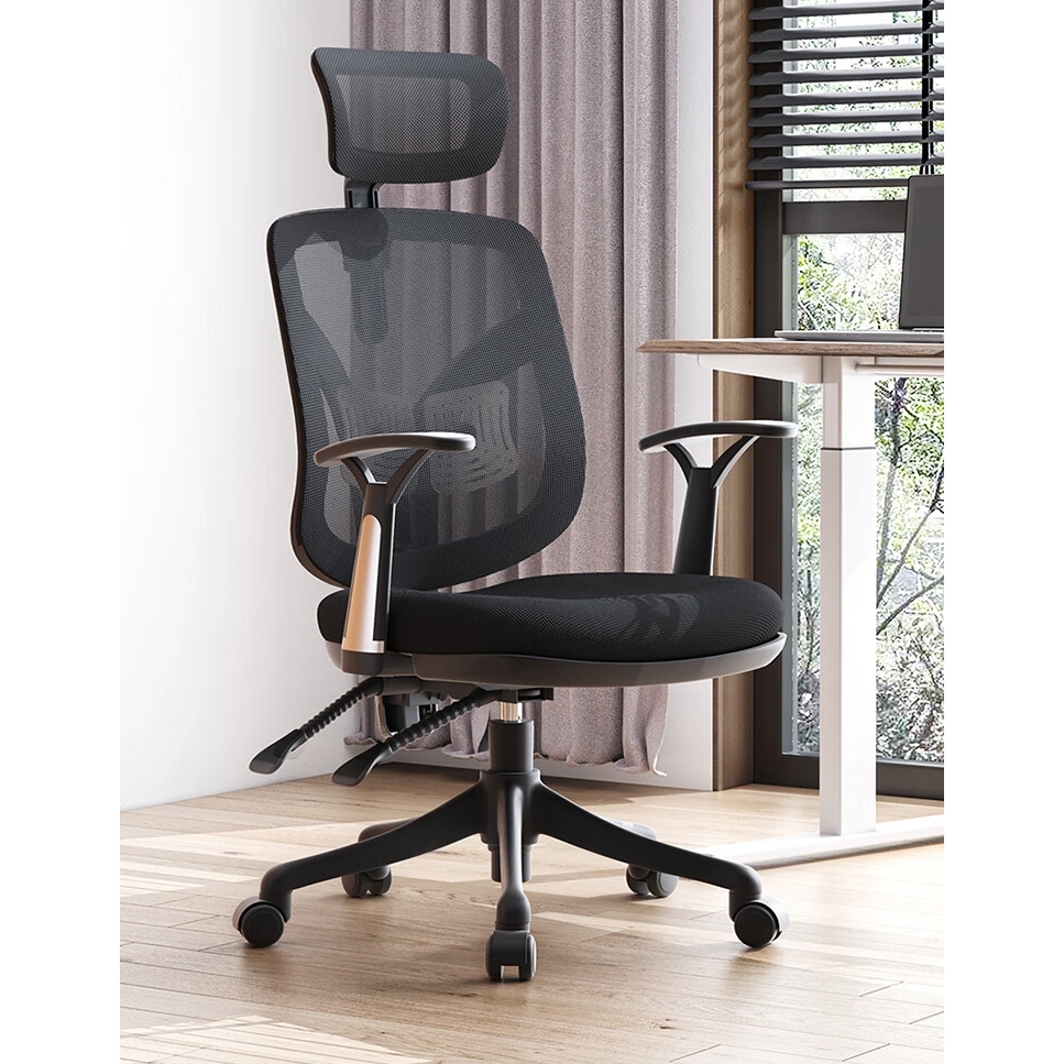 家装季：SIHOO 西昊 M56-101 人体工学电脑椅 黑色 固定扶手款 359元