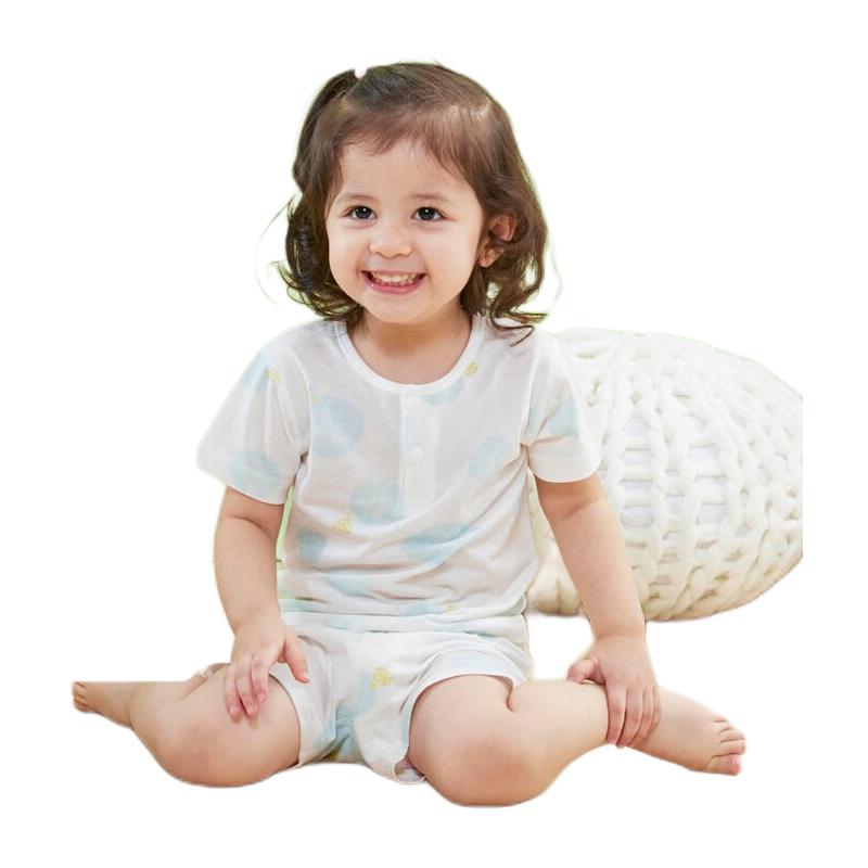 丽婴房 儿童莱赛尔纤维套装 短袖两粒扣 49元包邮（需用券）