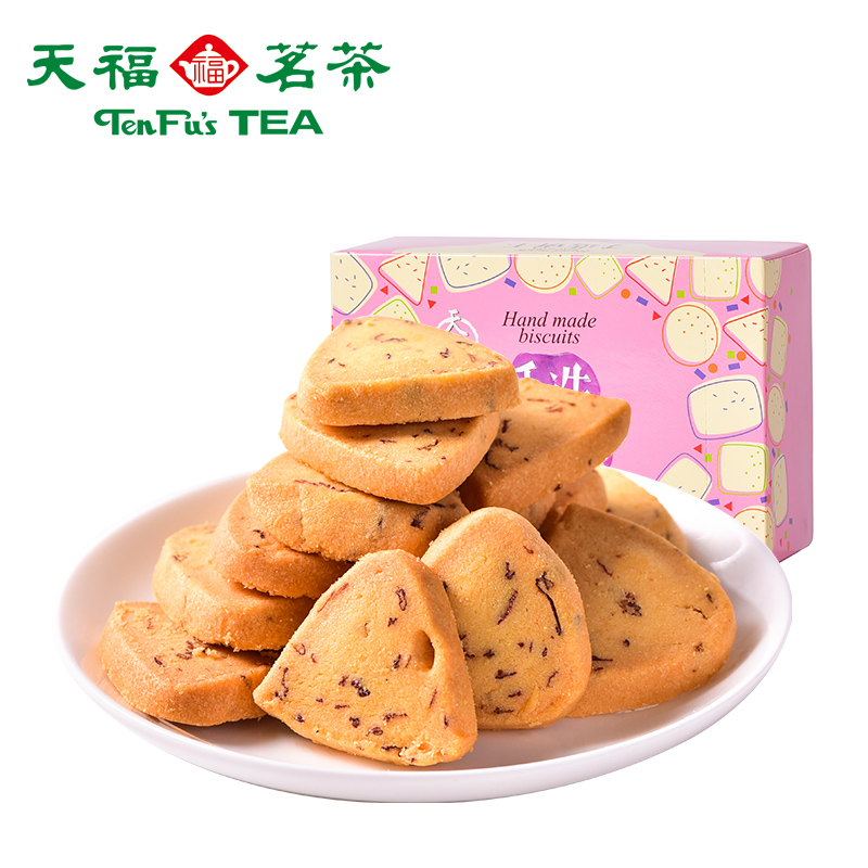 天福茗茶 天曦 黄油曲奇饼干90G玫瑰口味 盒装食品办公零食茶点 16.53元（需