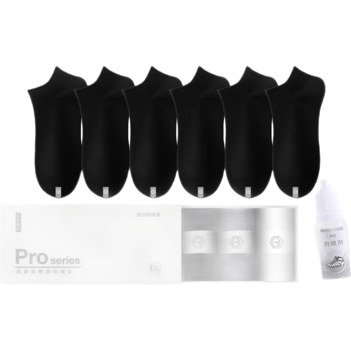 京东京造 新疆棉抗菌中筒袜男 夏季吸汗防臭透气 6双装 22.95元