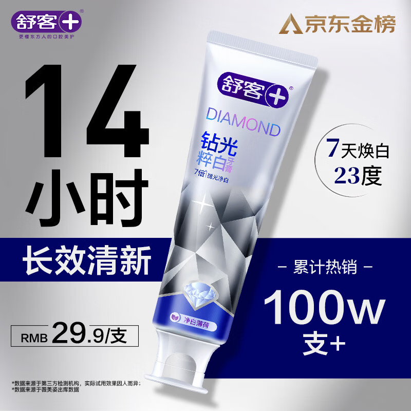 舒客 美白牙齿 牙膏 薄荷香型 120g 25.42元（需用券）