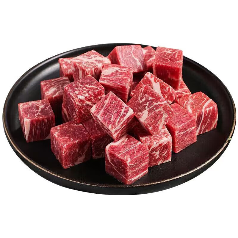 澳洲进口M5原切雪花牛肉粒*200g*5盒(净重) 22.4元