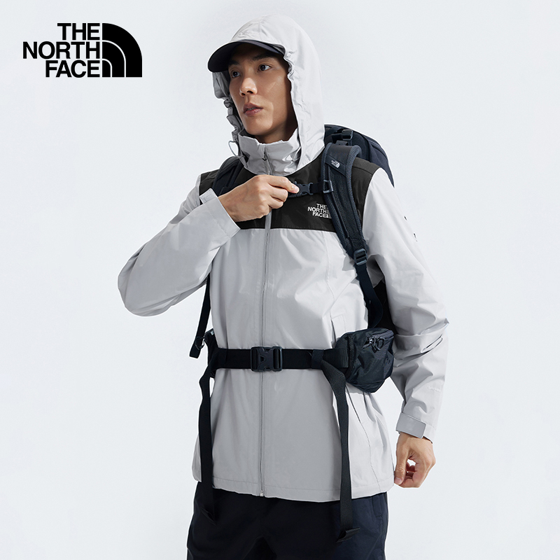THE NORTH FACE 北面 冲锋衣男户外防风防泼单层硬壳外套88FR 灰色/C3F M 1136元