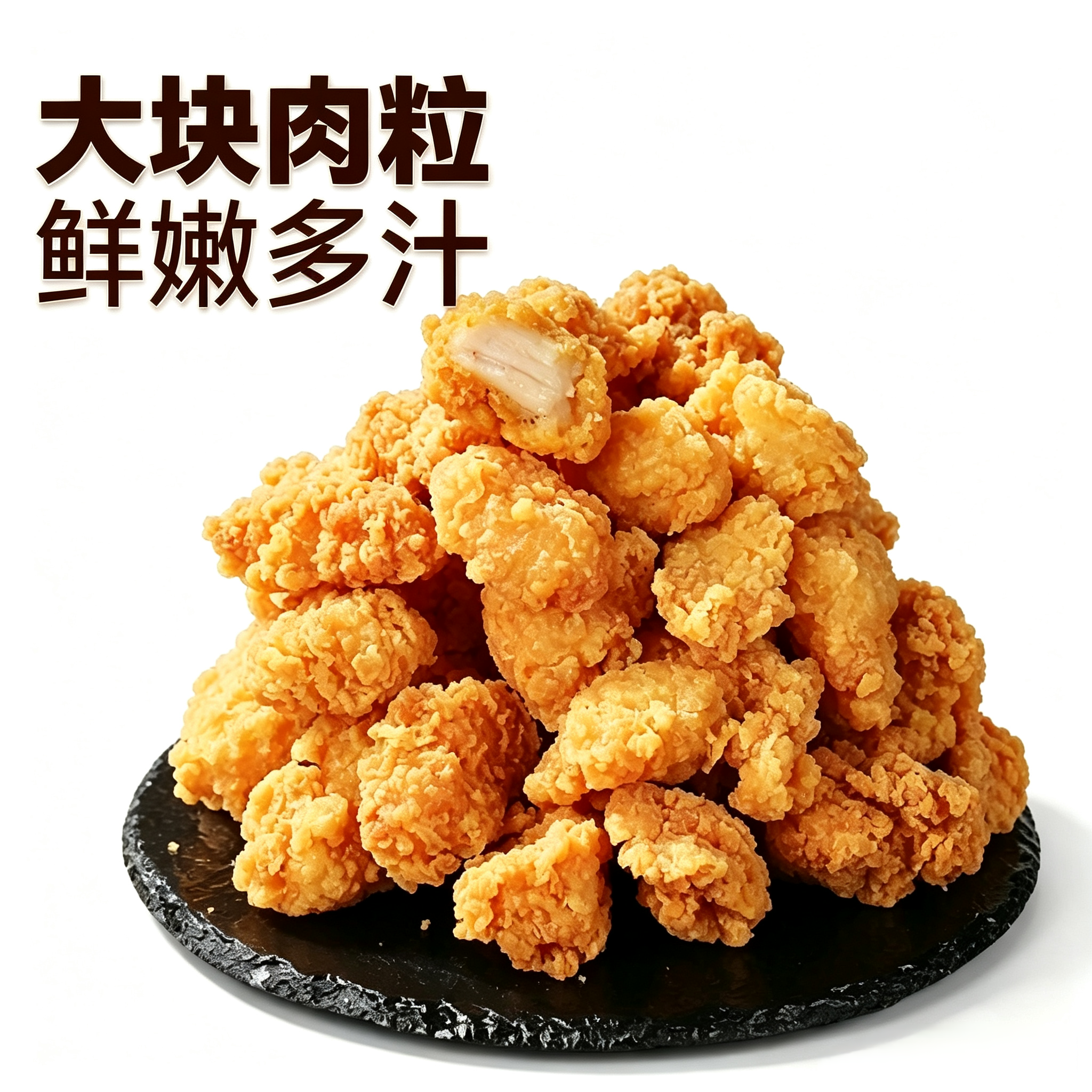 大希地 追剧零食：鱼排牛肉串羊肉串虾饼鸡排烤肠牛排冷冻食材 鸡米花250g*