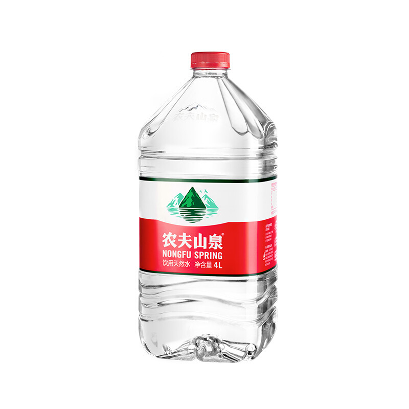 NONGFU SPRING 农夫山泉 饮用水 饮用天然水 透明装4L*6桶 整箱装 桶装水 35.21元