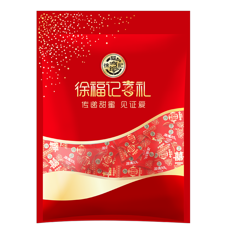 plus会员：徐福记 结婚喜糖750g/袋 混合口味 喜糖盒散装伴手礼 约165颗*4件 60.