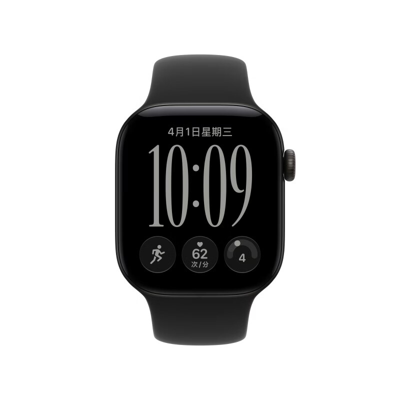 苹果 Watch Series 12智能手表 42mm GPS版 黑色铝金属表壳 黑色运动型表带 S/M 2536.41元 - 清风线报