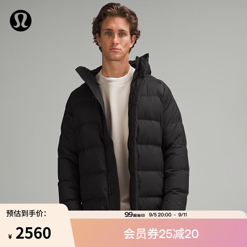 lululemon 丨Wunder Puff 男士羽绒外套 防风 拒水 LM4AHUS 黑色 M 2540元（需用券）