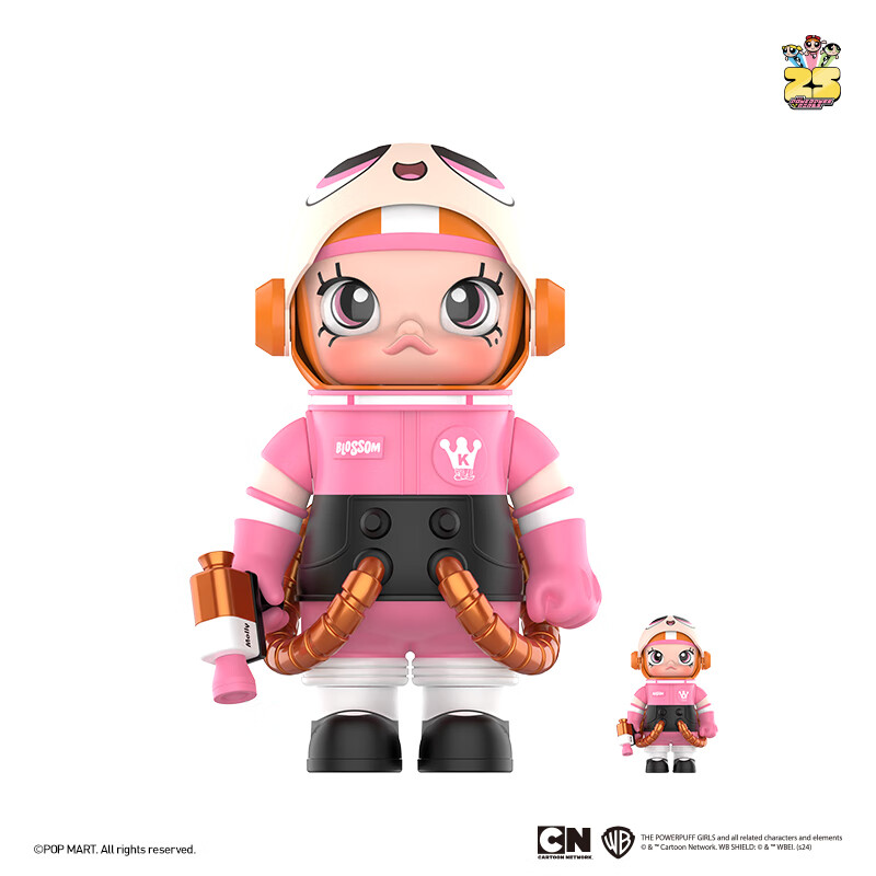 泡泡玛特 POP MART MEGA SPACE MOLLY 400%+100% 飞天小女警 花花 1499元