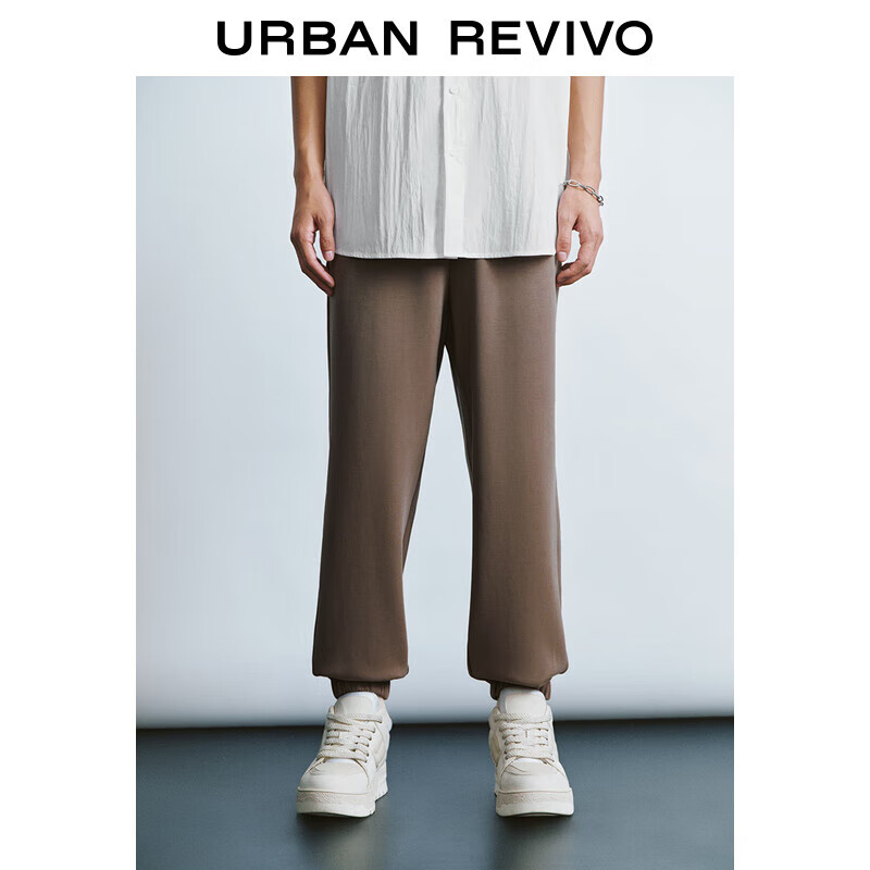 URBAN REVIVO UR2024秋季新款男装休闲运动松紧腰抽绳宽松束脚裤UMY640003 249元（