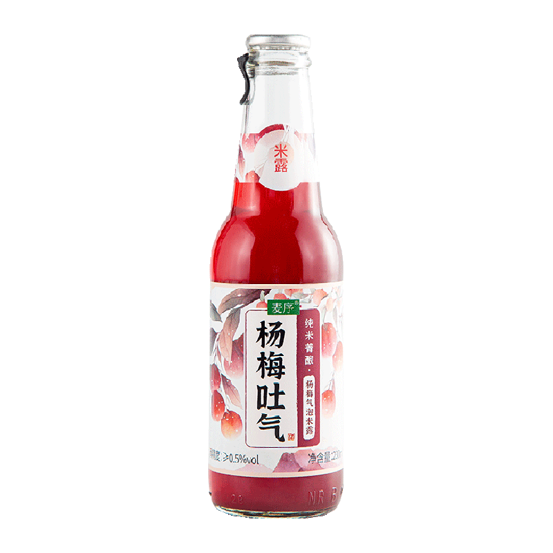 麦序 杨梅气泡米露米酒230ml*1瓶 ￥6.55