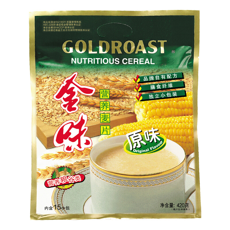 GOLDROAST 金味 营养麦片 原味 420g 19.9元