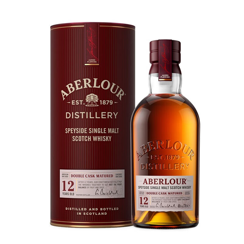 Aberlour 亚伯乐 12年 双桶陈酿 单一麦芽威士忌 700mL 进口洋酒 245.05元（需用券