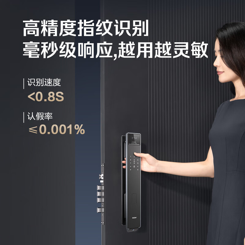 以旧换新补贴：Haier 海尔 P50Pro掌静脉识别智能门锁 1279.2元